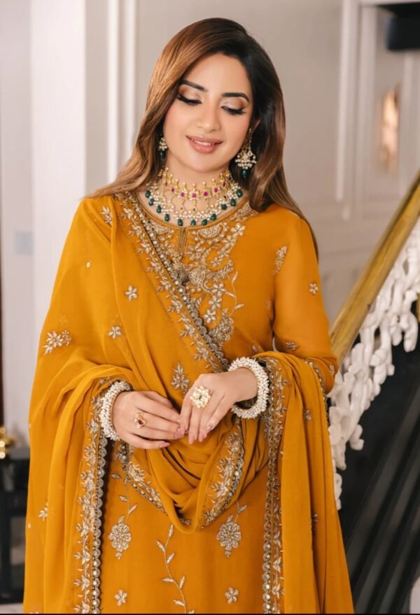 Asim Jofa 3PC Stitched Maahru,Noorie and Meerub Collection AJSM-27 - Image 2