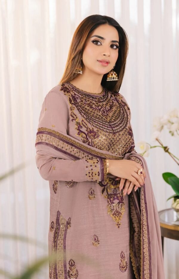 Asim Jofa 3PC Stitched Maahru,Noorie and Meerub Collection AJSM-32 - Image 2