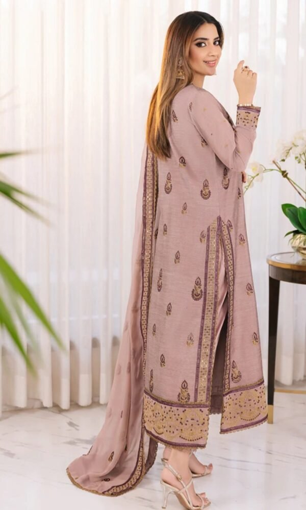 Asim Jofa 3PC Stitched Maahru,Noorie and Meerub Collection AJSM-32 - Image 3