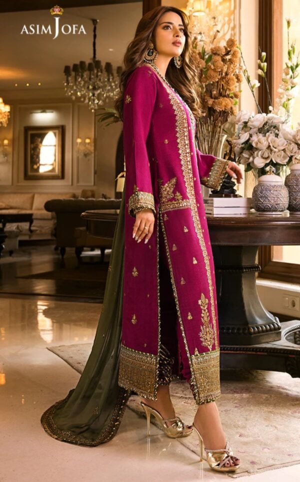 Asim Jofa 3PC Stitched Maahru,Noorie and Meerub Collection AJSM-01 - Image 3