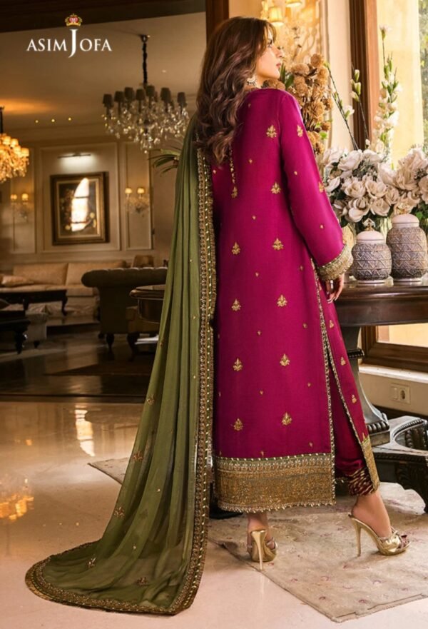 Asim Jofa 3PC Stitched Maahru,Noorie and Meerub Collection AJSM-01 - Image 4
