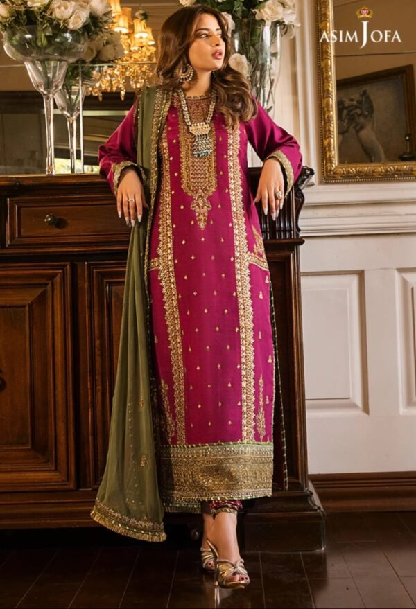Asim Jofa 3PC Stitched Maahru,Noorie and Meerub Collection AJSM-01 - Image 2