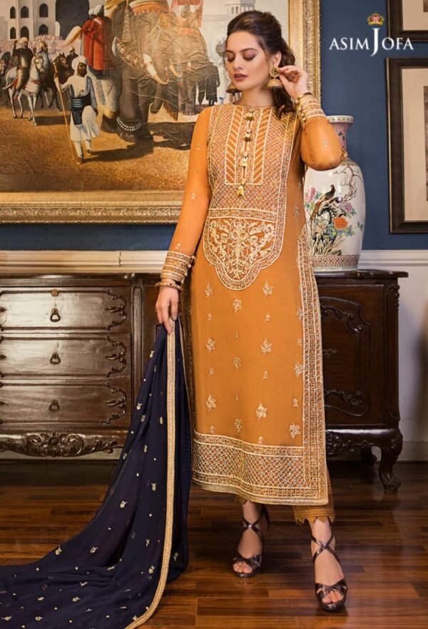 Asim Jofa 3PC Stitched Maahru,Noorie and Meerub Collection AJSM-02 - Image 2