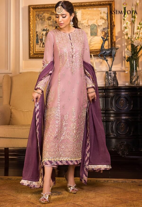 Asim Jofa 3PC Stitched Maahru,Noorie and Meerub Collection AJSM-03 - Image 2