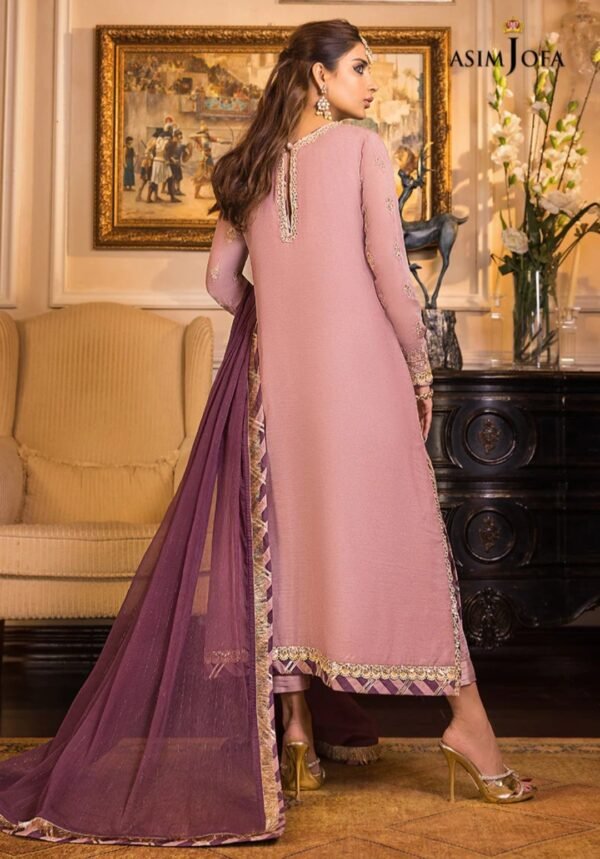 Asim Jofa 3PC Stitched Maahru,Noorie and Meerub Collection AJSM-03 - Image 4