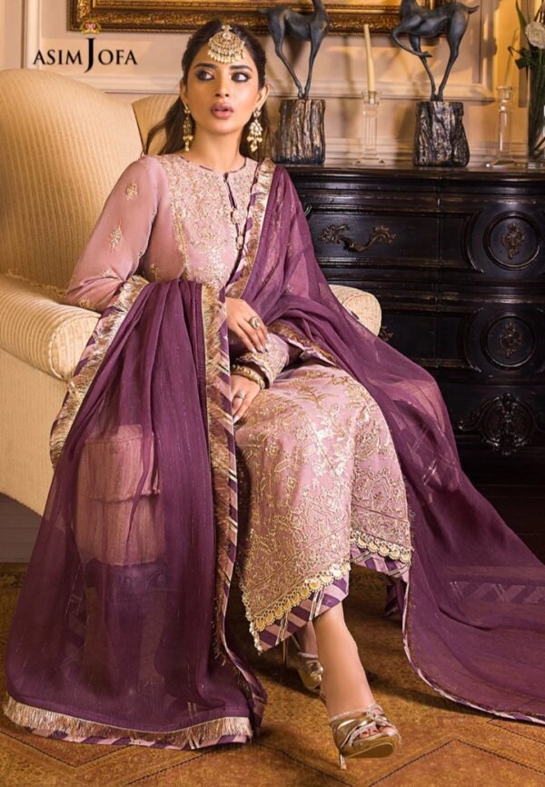 Asim Jofa 3PC Stitched Maahru,Noorie and Meerub Collection AJSM-03