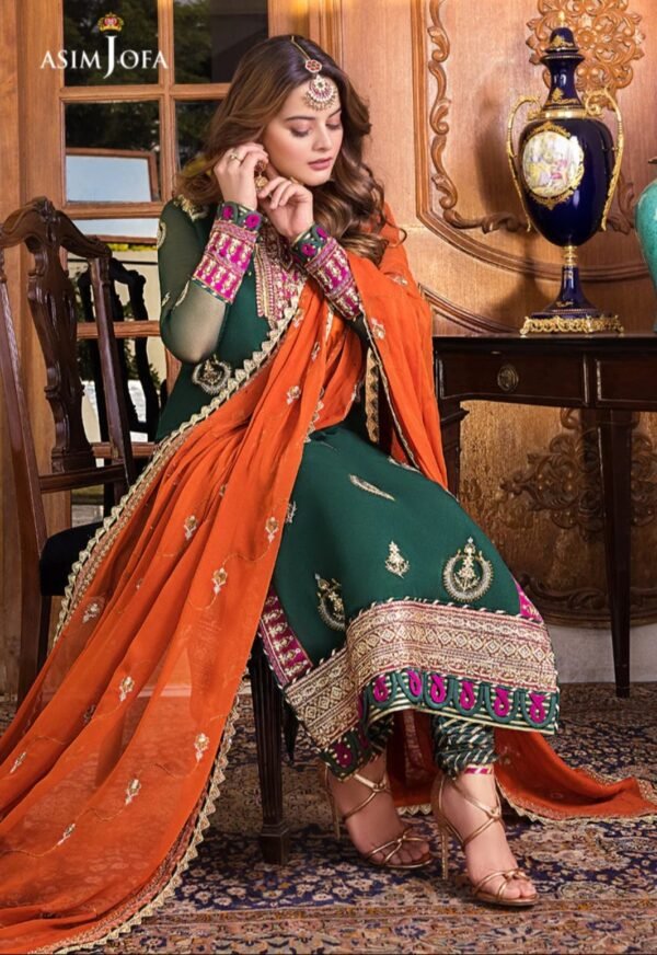 Asim Jofa 3PC Stitched Maahru,Noorie and Meerub Collection AJSM-04