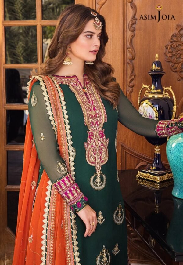 Asim Jofa 3PC Stitched Maahru,Noorie and Meerub Collection AJSM-04 - Image 3