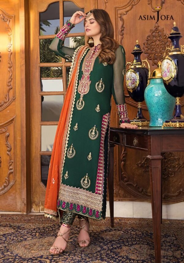 Asim Jofa 3PC Stitched Maahru,Noorie and Meerub Collection AJSM-04 - Image 2