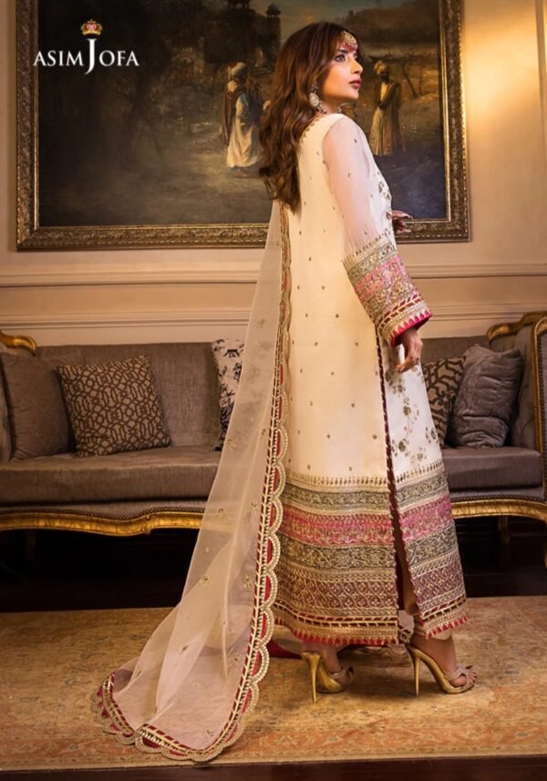 Asim Jofa 3PC Stitched Maahru,Noorie and Meerub Collection AJSM-05 - Image 4