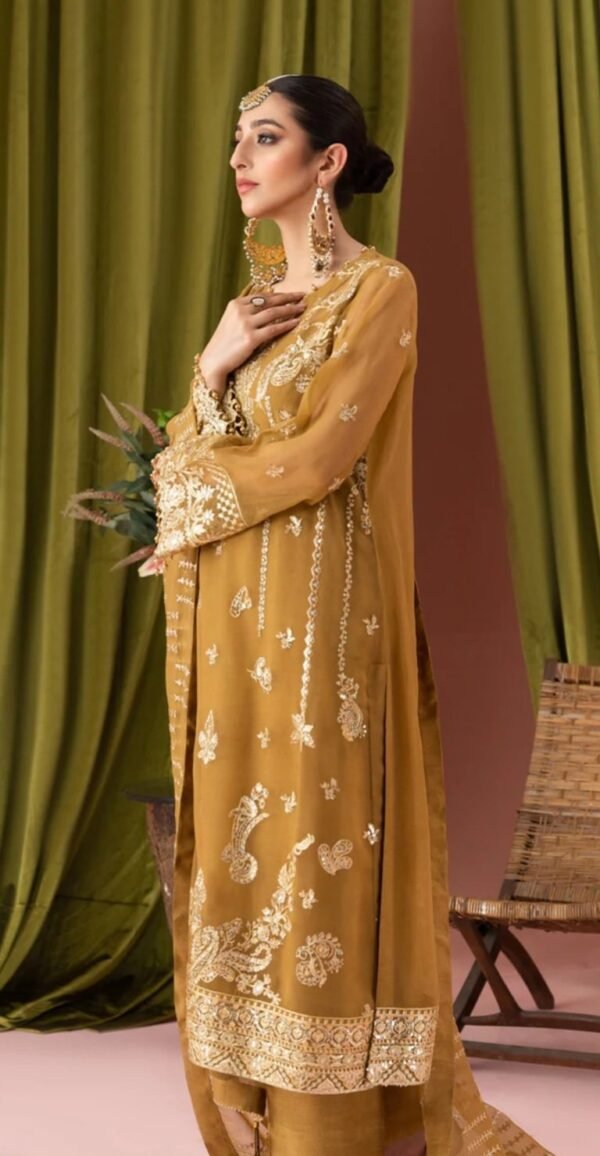 Aik 3PC Stitched Chiffon Dress LOOK 05 - Image 4