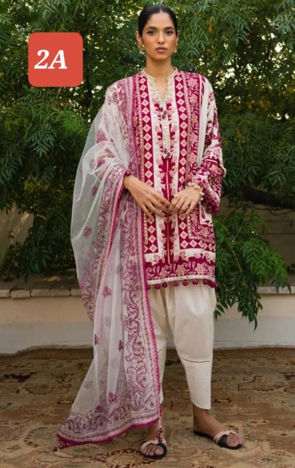 Sana Safinaz 3PC Stitched Muzlin CollectionMagento Commerce M232-002A/002B-CW - Image 2