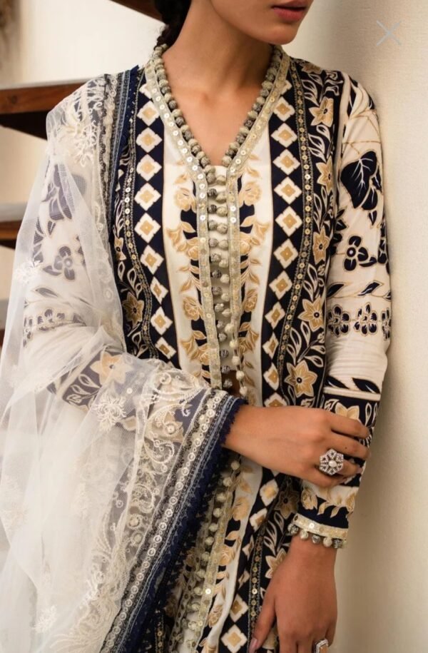Sana Safinaz 3PC Stitched Muzlin CollectionMagento Commerce M232-002A/002B-CW - Image 6