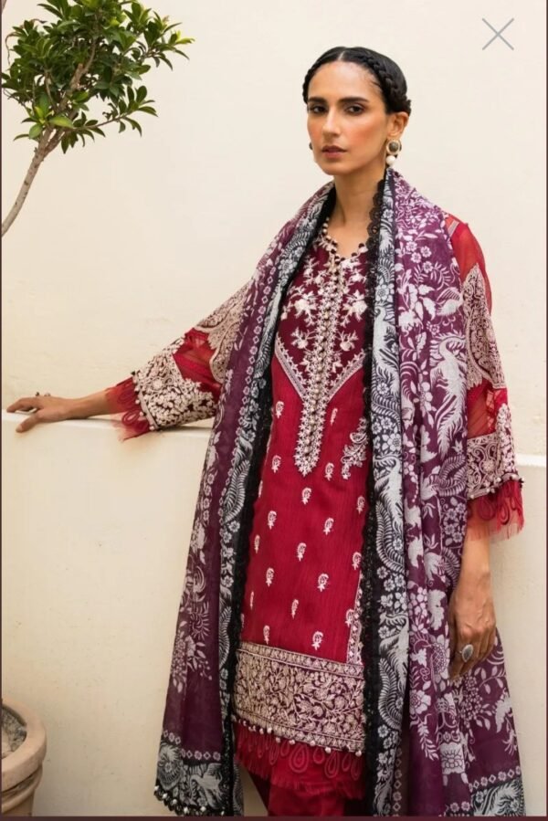 Sana Safinaz 3PC Stitched Muzlin Collection M232-003A/003B-CV - Image 3
