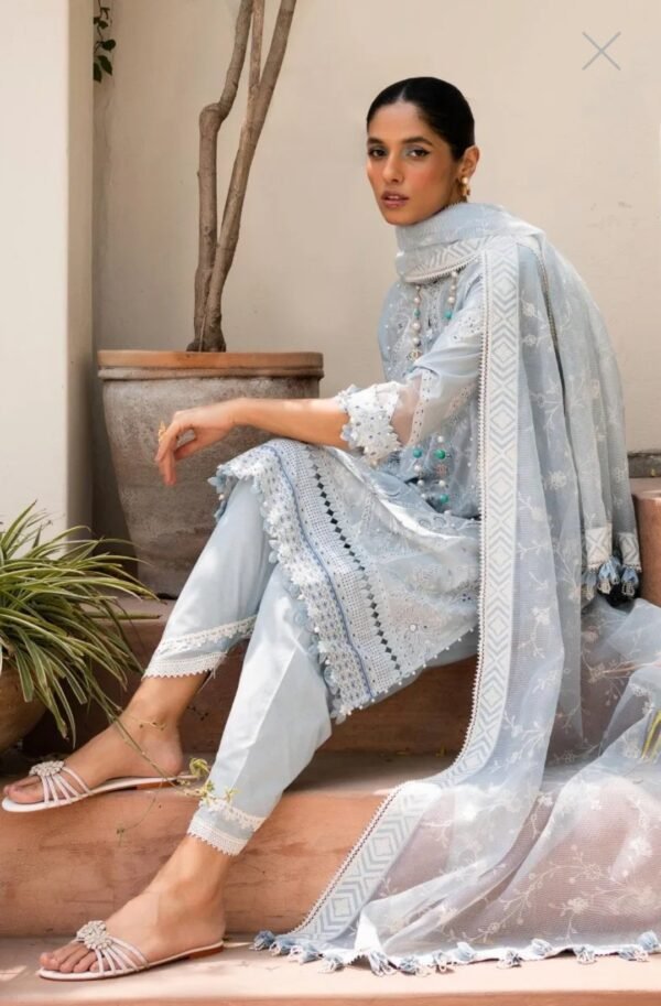 Sana Safinaz 3PC Stitched Muzlin Collection M232-007A/007B-CX - Image 4