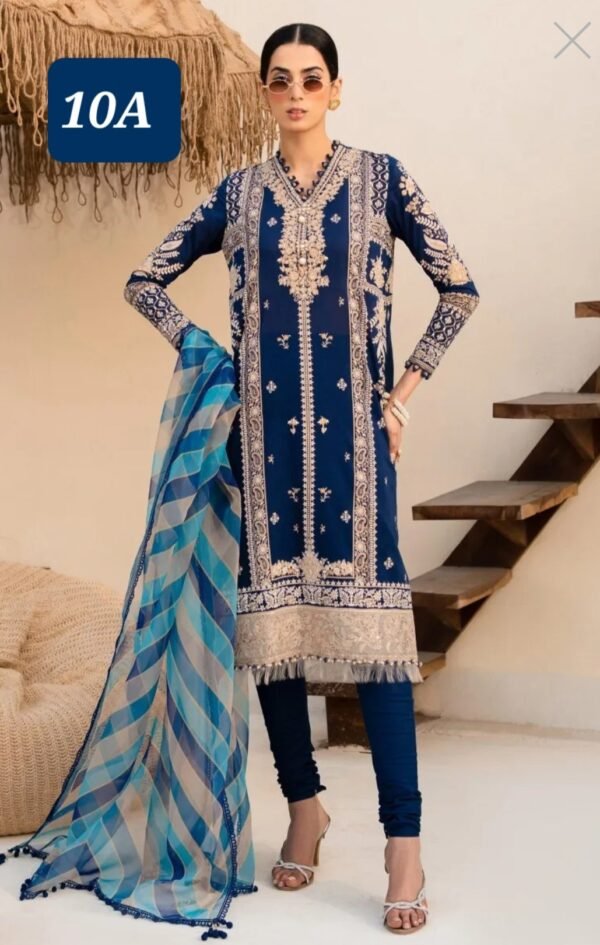 Sana Safinaz 3PC Stitched Muzlin CollectionMagento Commerce M232-010A/010B-CG - Image 2