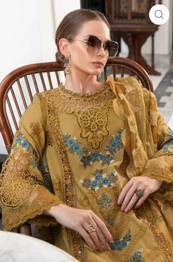 Maria.B 3PC Stitched EL-23-06-Mustard - Image 2