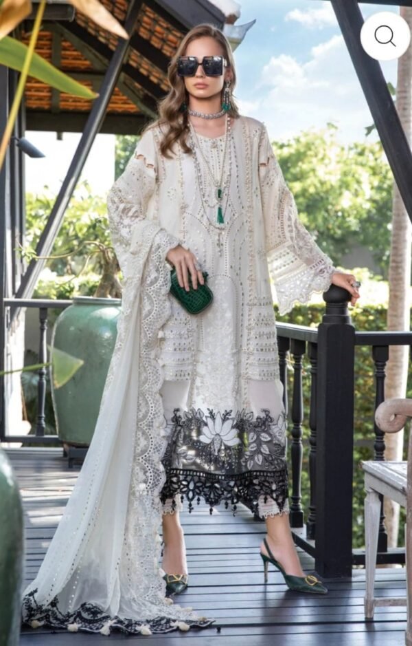 Maria.B 3PC Stitched EL-23-02-Off White