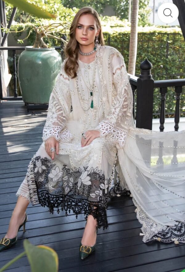 Maria.B 3PC Stitched EL-23-02-Off White - Image 3