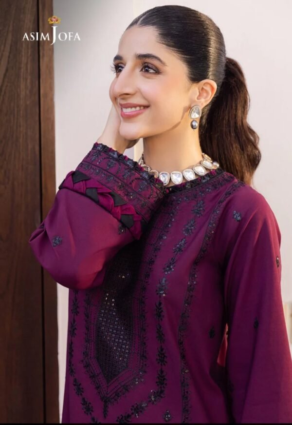 Asim Jofa Zari 1PC Stitched Shirt Sitara Shirt AJZS-01 - Image 3