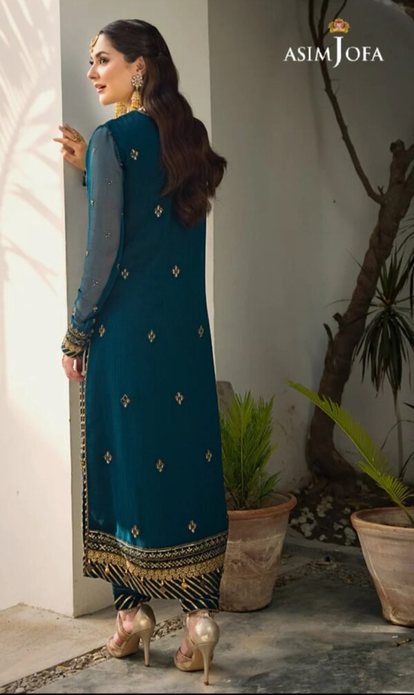 Asim Jofa Zari Sitara Stitched Shirt AJZS-08 - Image 3