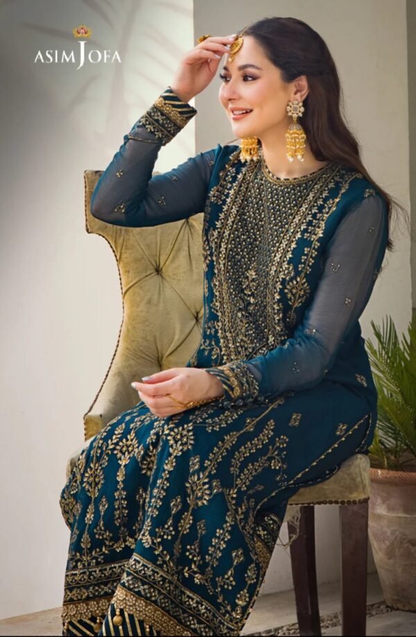 Asim Jofa Zari Sitara Stitched Shirt AJZS-08 - Image 4