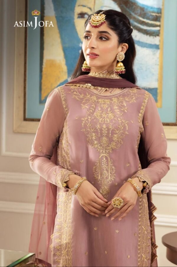 Asim Jofa 2PC Stitched Zari Sitara AJZS-20 - Image 2