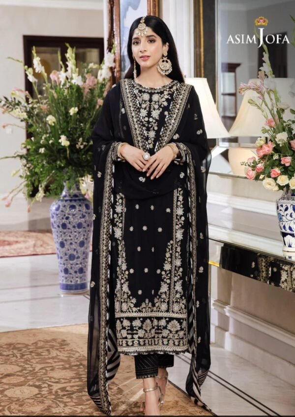 Asim Jofa 3PC Stitched Zari Sitara AJZS-14