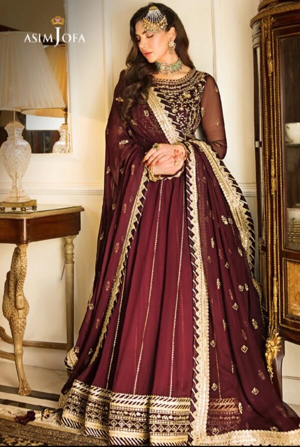 Asim Jofa 2PC Stitched Zari Sitara AJZS-05