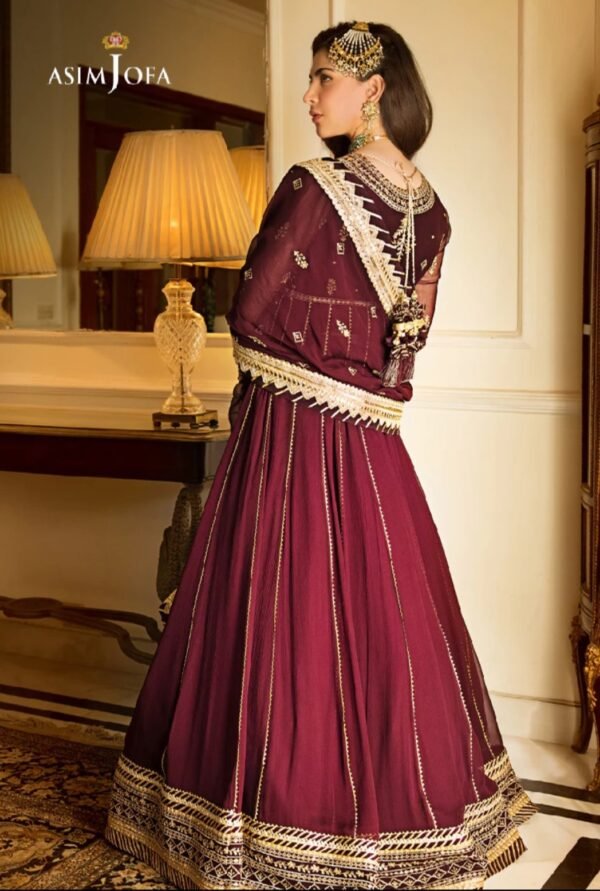 Asim Jofa 2PC Stitched Zari Sitara AJZS-05 - Image 3