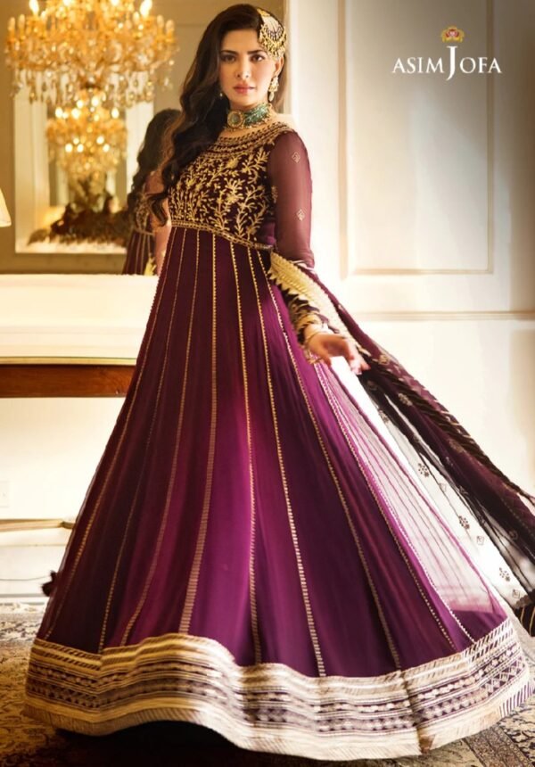 Asim Jofa 2PC Stitched Zari Sitara AJZS-05 - Image 2
