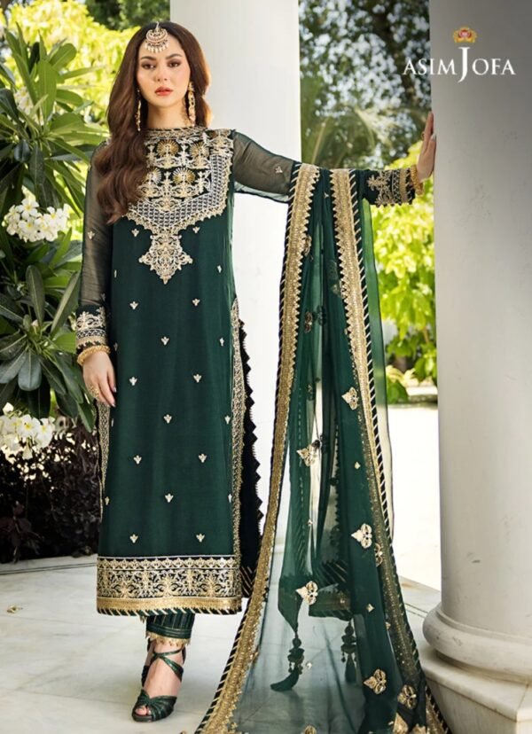 Asim Jofa 3PC Stitched Zari Sitara AJZS-04