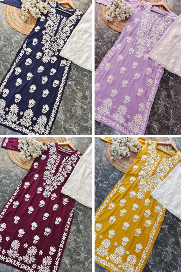 Modal Heavy Daman Straight Kurti