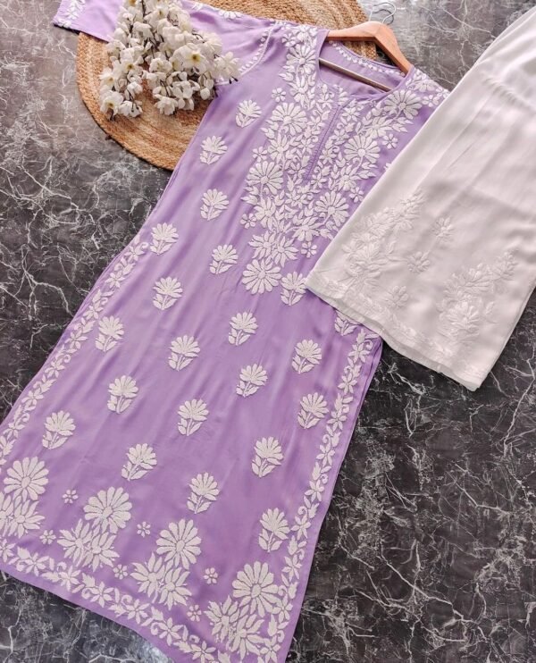 Modal Heavy Daman Straight Kurti - Image 5