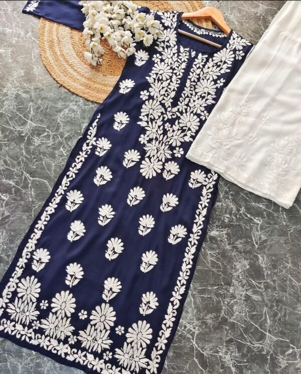 Modal Heavy Daman Straight Kurti - Image 6