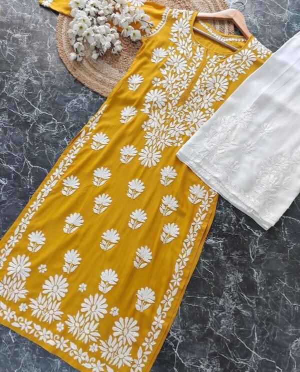 Modal Heavy Daman Straight Kurti - Image 3
