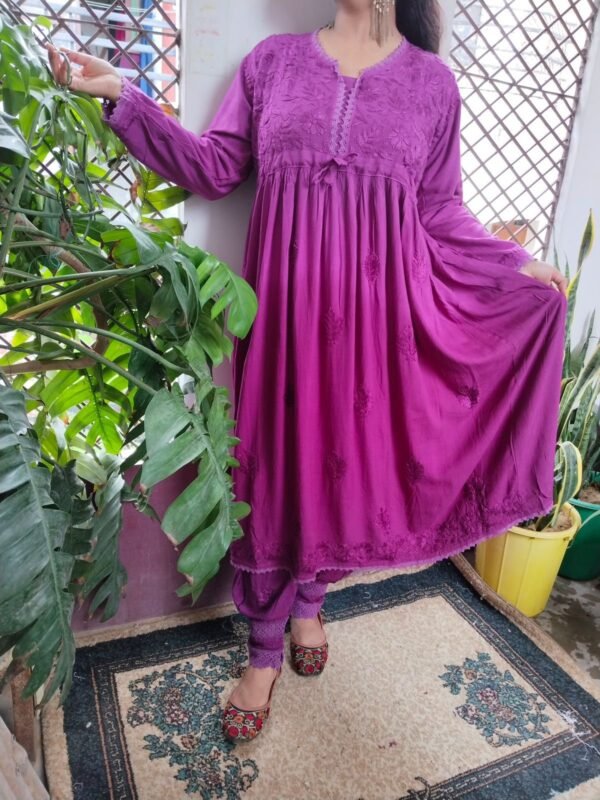 Lucknow Chicken Kari Long kurti gown - Image 9
