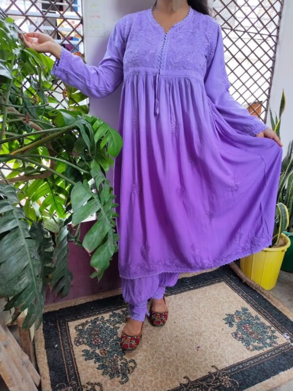 Lucknow Chicken Kari Long kurti gown - Image 8