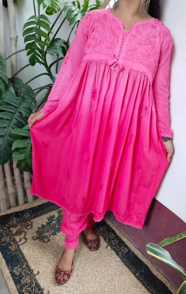 Lucknow Chicken Kari Long kurti gown - Image 5