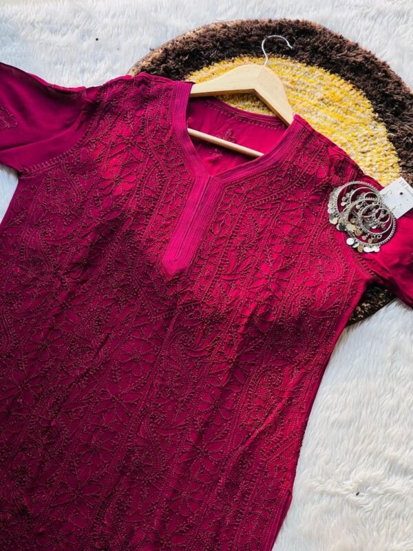Premium Resham Jaal Kurti - Image 6