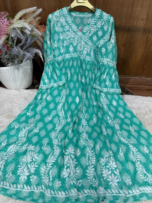 Lucknow Chicken Kari Angrakha gowns - Image 3