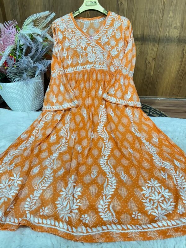 Lucknow Chicken Kari Angrakha gowns - Image 4