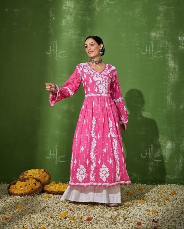 Lucknow Chicken Kari Angrakha gowns