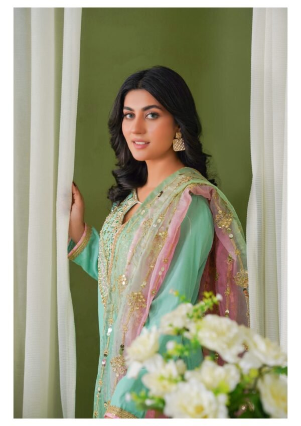Azal Makhmal Mint Green