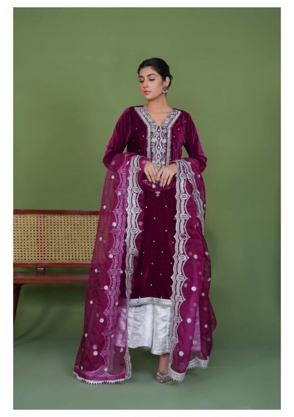 Azal Makhmal Plum - Image 3