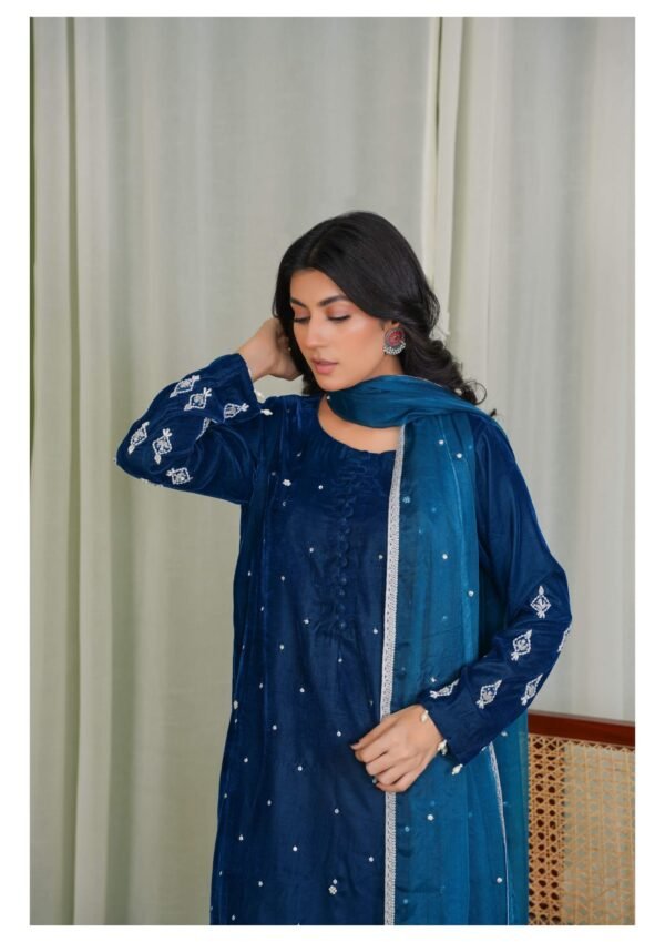 Azal Makhmal Teal - Image 3