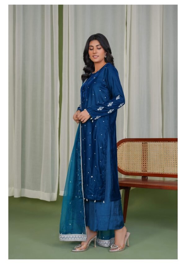 Azal Makhmal Teal - Image 4