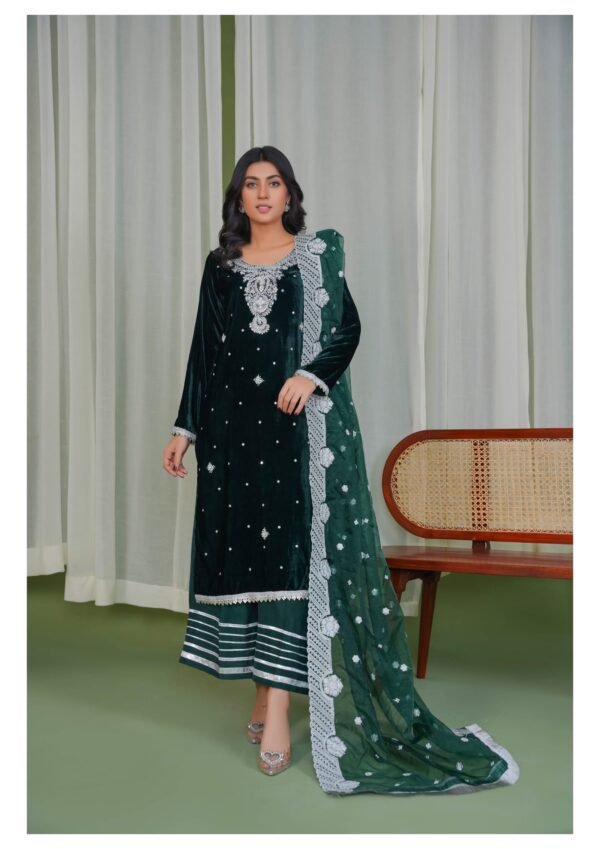 Azal Makhmal Emerald Green - Image 4